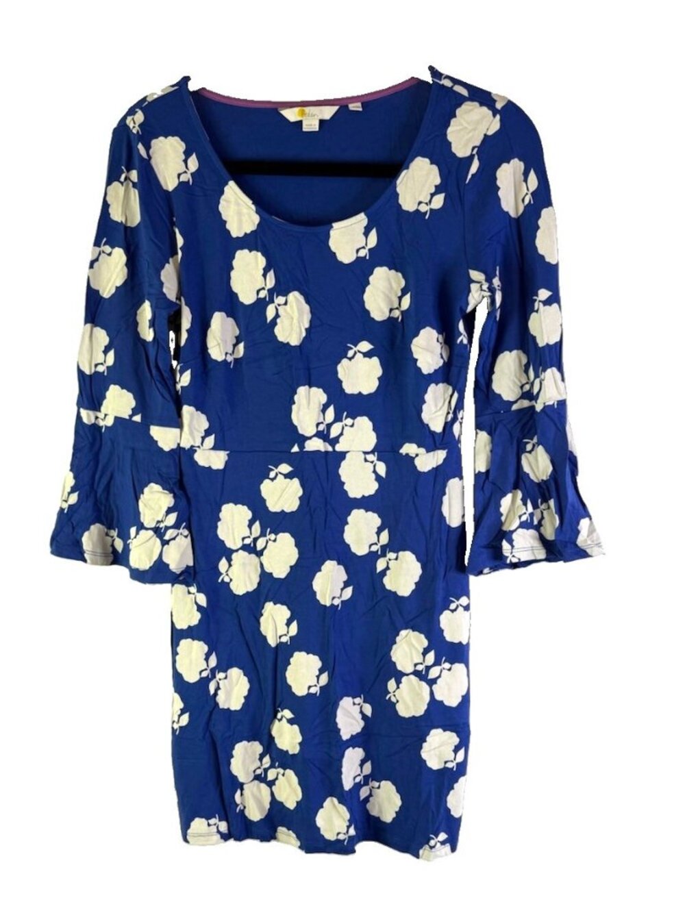 Boden Dress Blue Floral Bell Sleeve Mini